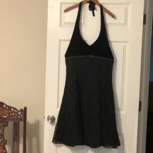 Halter black polka-dot Jessica Howard dress sz12